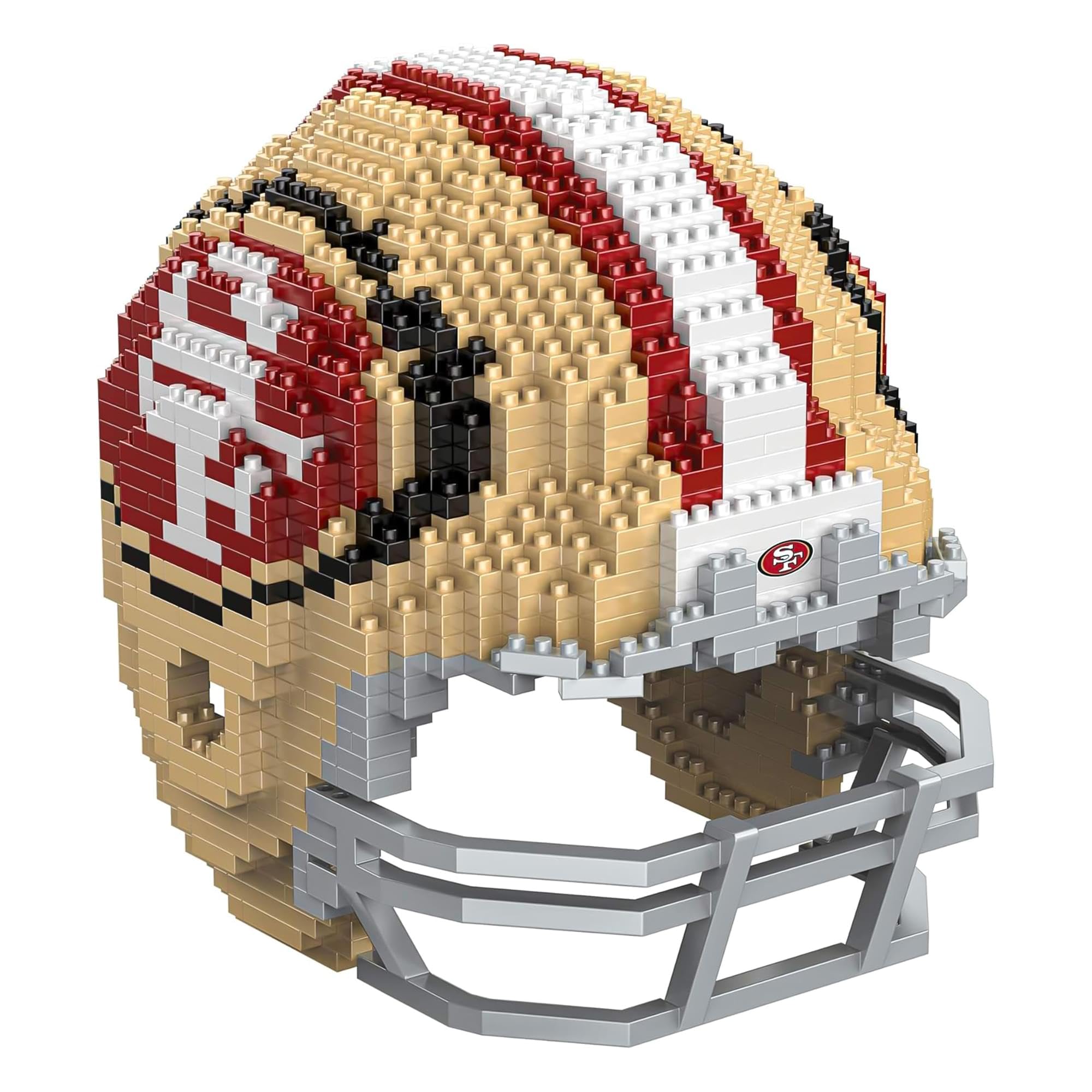 FOCO San Francisco 49ers NFL 3D BRXLZ Puzzle Replica Helmet Set