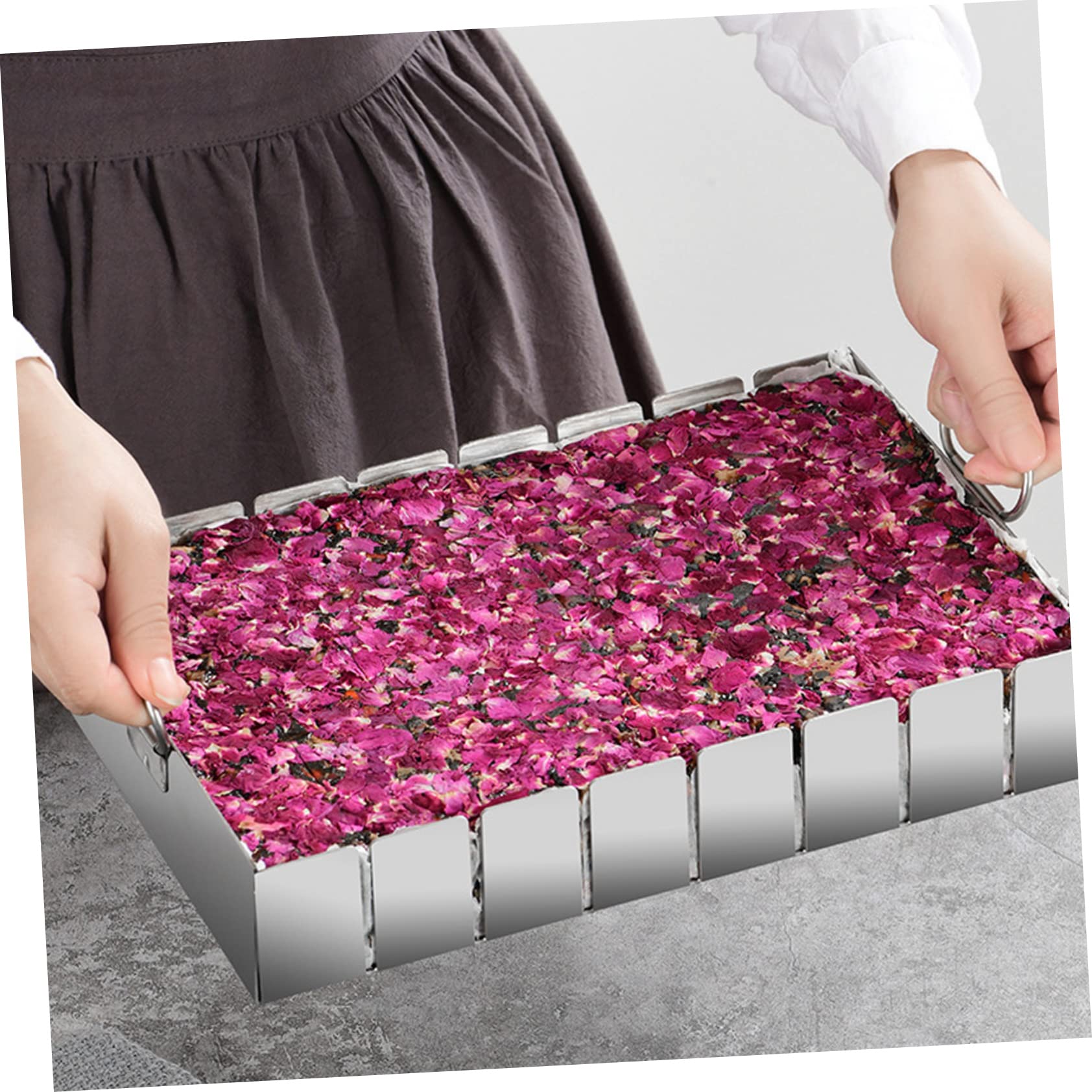 Moule à Nougat Facile à Démouler sans Bavures en Acier Inoxydable Argenté Professionnel pour Confiserie et Boulangerie