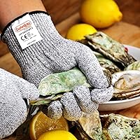 Vista 8 de Guantes CustomGrips resistentes al corte, protección de nivel 5, guantes de seguridad de grado alimenticio para abrir ostras y trabajo de cocina