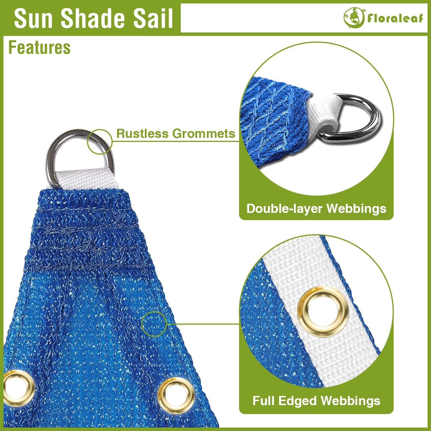 Sun Shade Cloth with Grommets 10' x 40' Pergola Shade Cover Canopy Rectangle Sunshade Sail UV Block Mesh Tarp for Outdoor Patio Pergola Garden Backyard Greenhouse, Blue