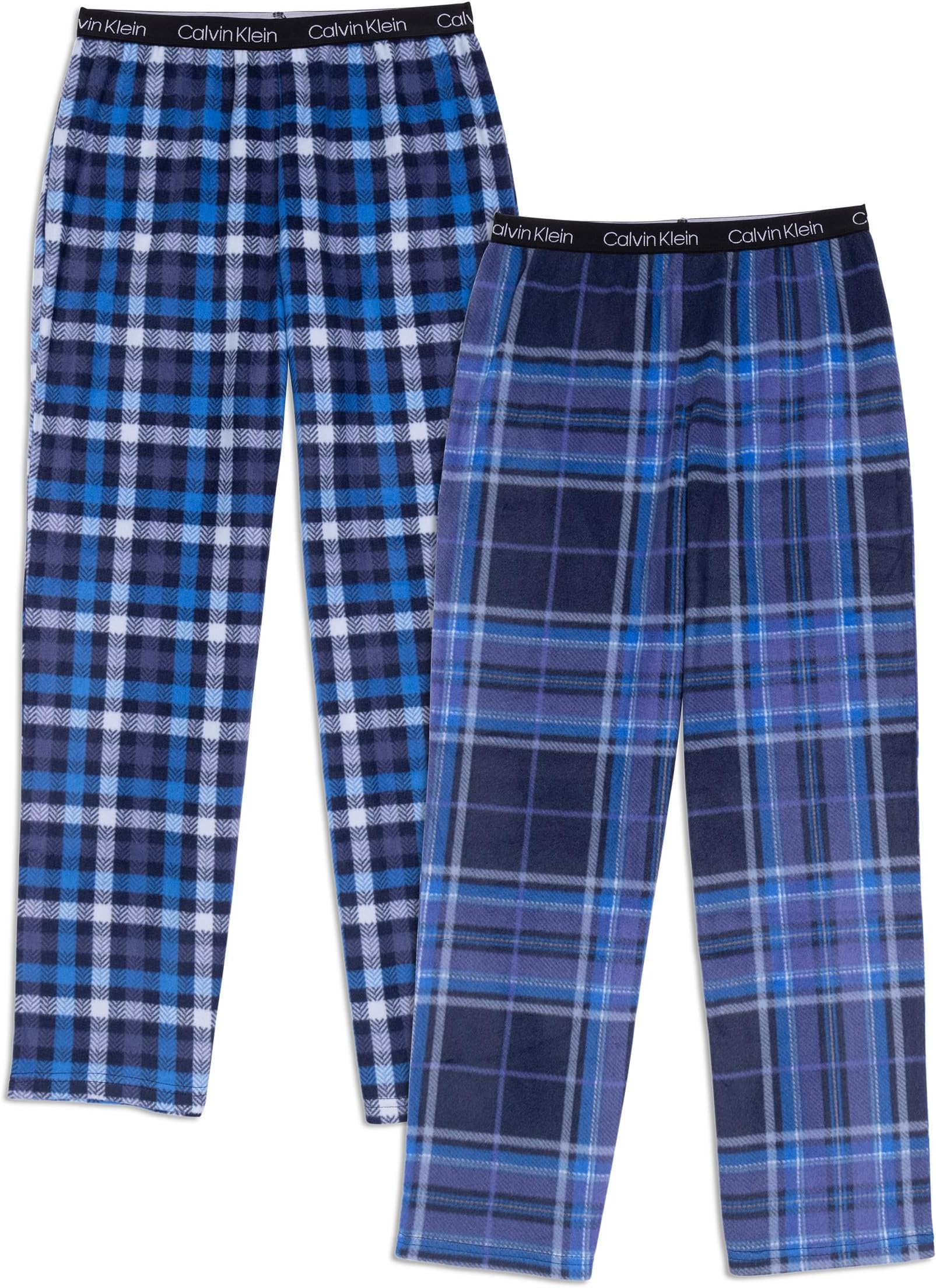 Boy's Super Soft Brushed Micro Pajama Pant 3 Pack Bottom, Navy Urban Plaid/Black Window Pane Plaid/Blue Fair Isle, S (Pack of 3)