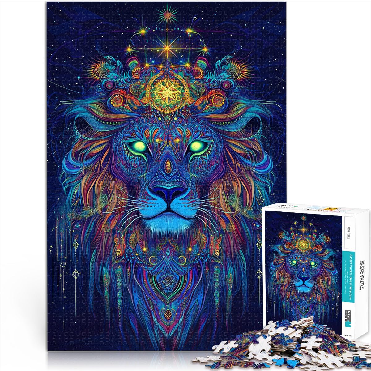1000 teenager Pieces Jigsaw Puzzle holy lion learning educational toys 38x52cm is ideal as gifts for the whole family for Age 14+ — image 1