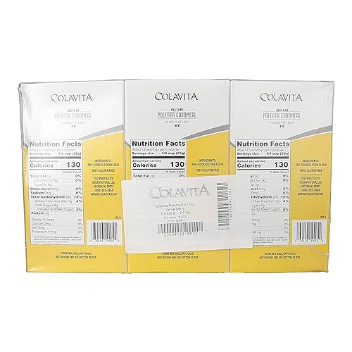 Miniatura 2 de Colavita Harina de maíz instantánea Polenta 16 onzas paquete de 6