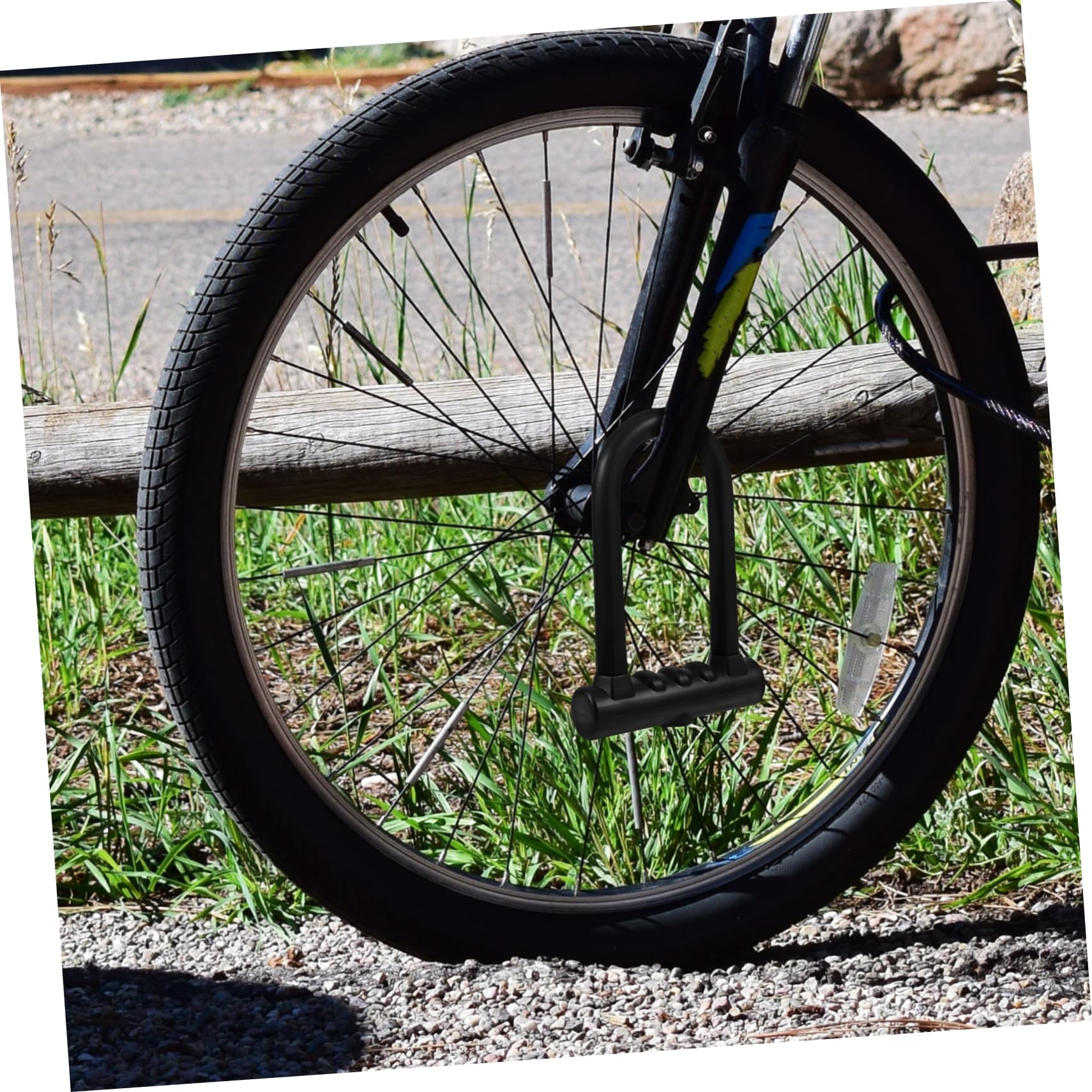 Happyyami Lucchetto a u Per Bicicletta in Ferro e Silicone Chiave Lucchetto Forma a u Per Veicolo Funzioni Anti-taglio e Design Doppia Apertura