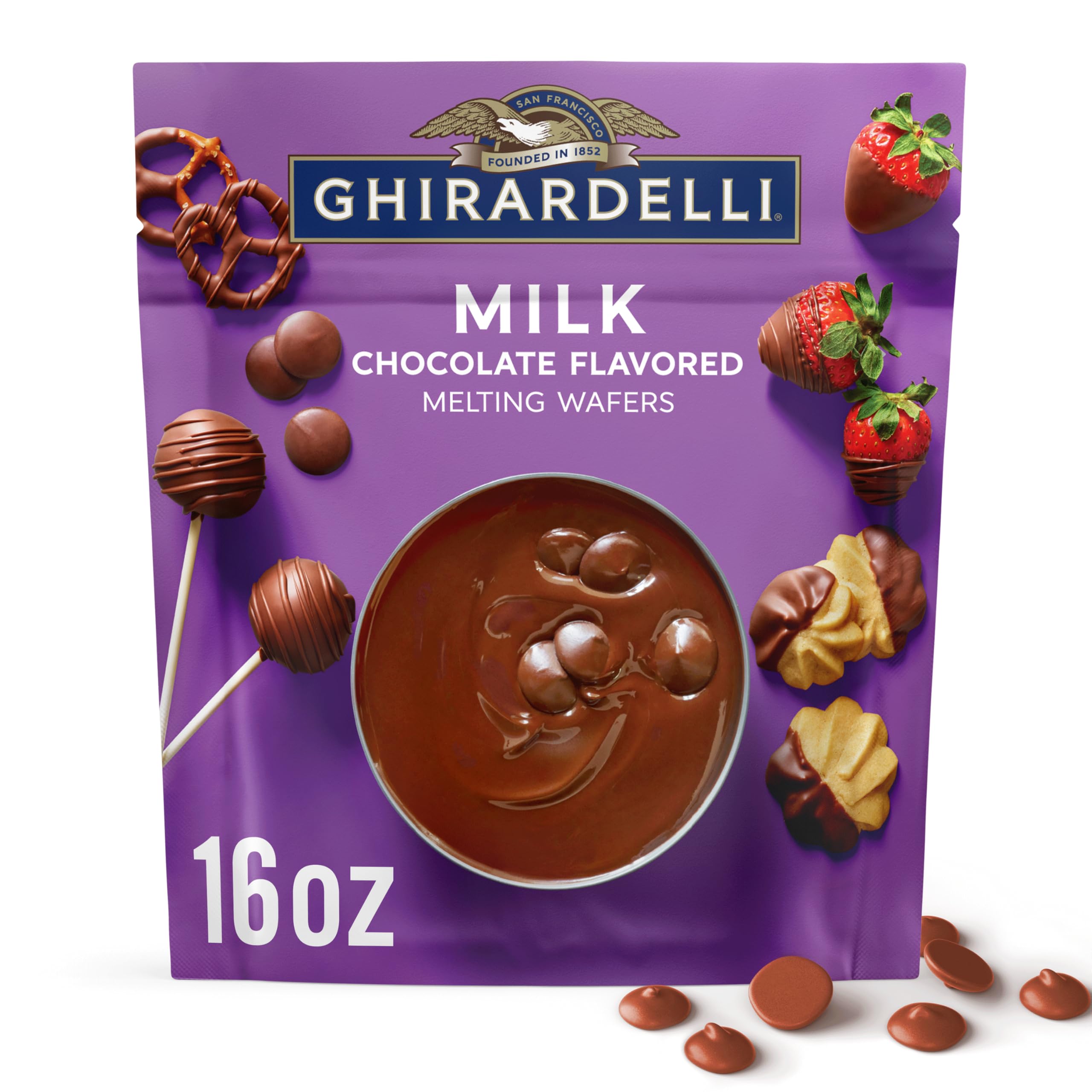 GHIRARDELLI Milk Chocolate Flavored Melting Wafers