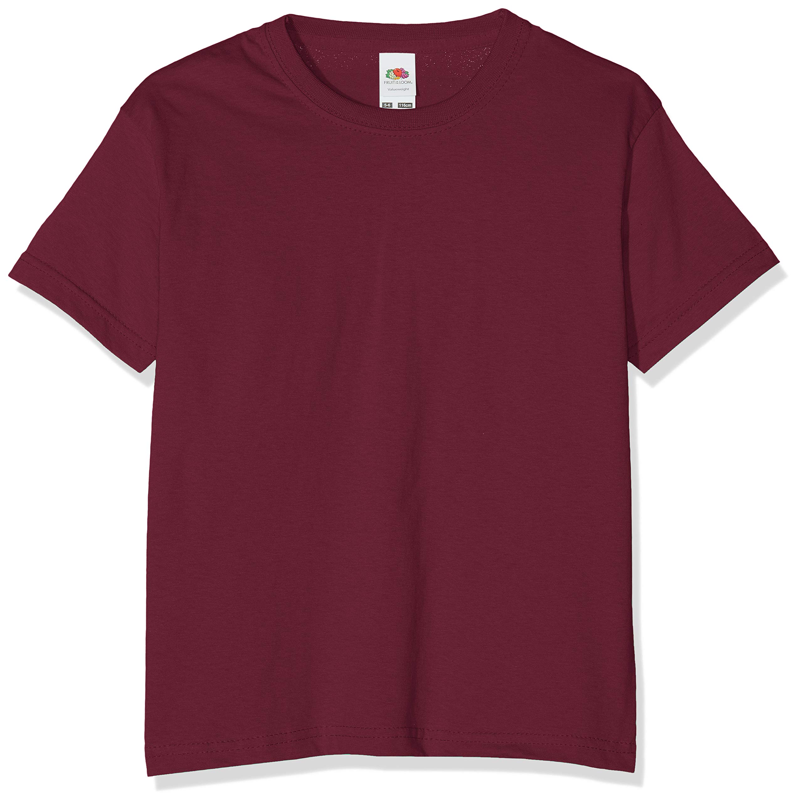 Fruit Of The Loom Boys Burgundy ' T-Shirt., ', 61-033-0, 164 Cm Size 14-15