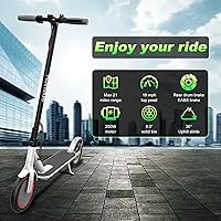Vista 39 de Patinete eléctrico – Neumáticos sólidos de 8.5"/10", motor de 350 W/500 W, hasta 19-22 MPH y 21-24 millas de largo alcance portátil para adultos