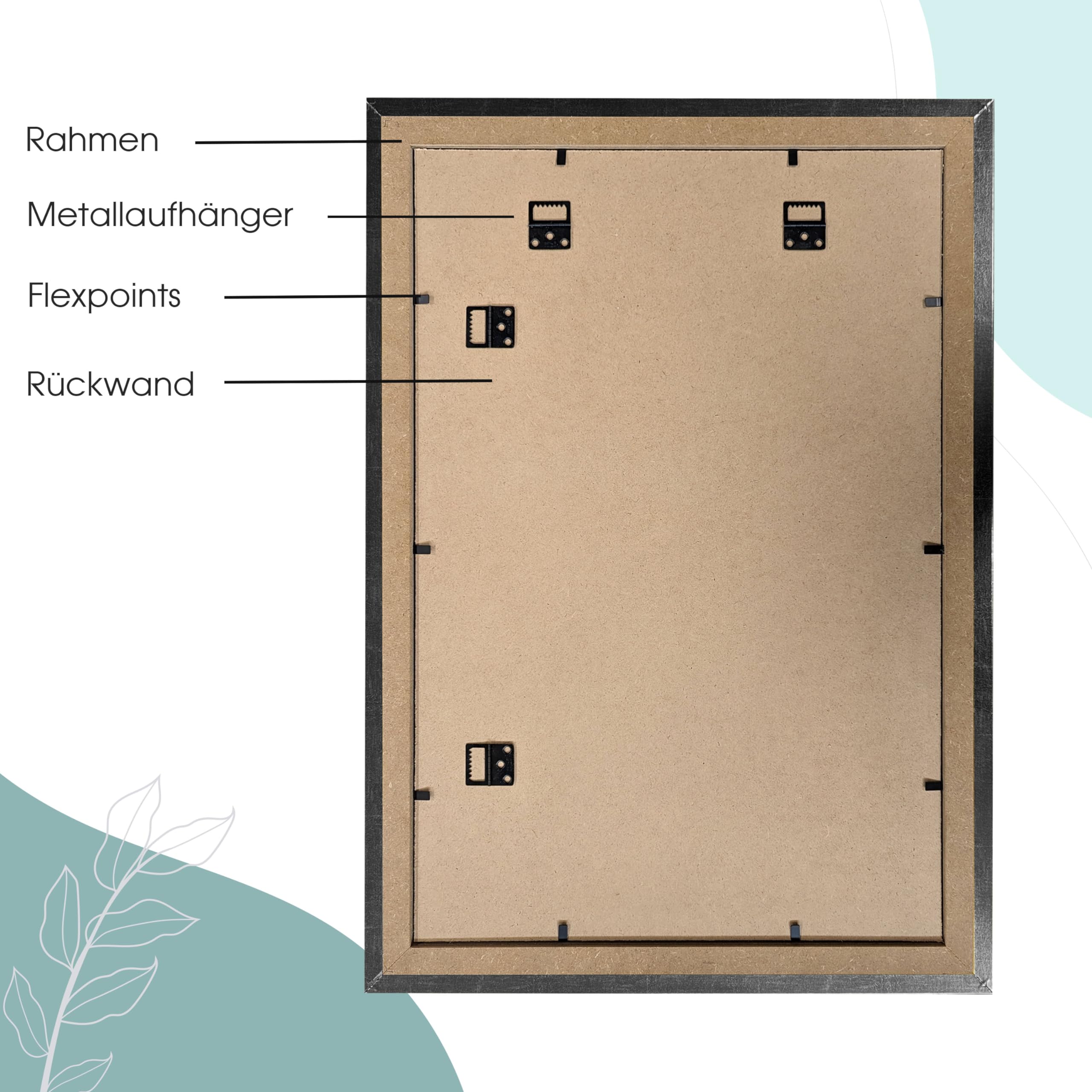 Cornice classica con specchio | rosso | dimensioni specchio: 50 x 50 cm | più cornice da 5 cm | specchio da parete | in 11 misure