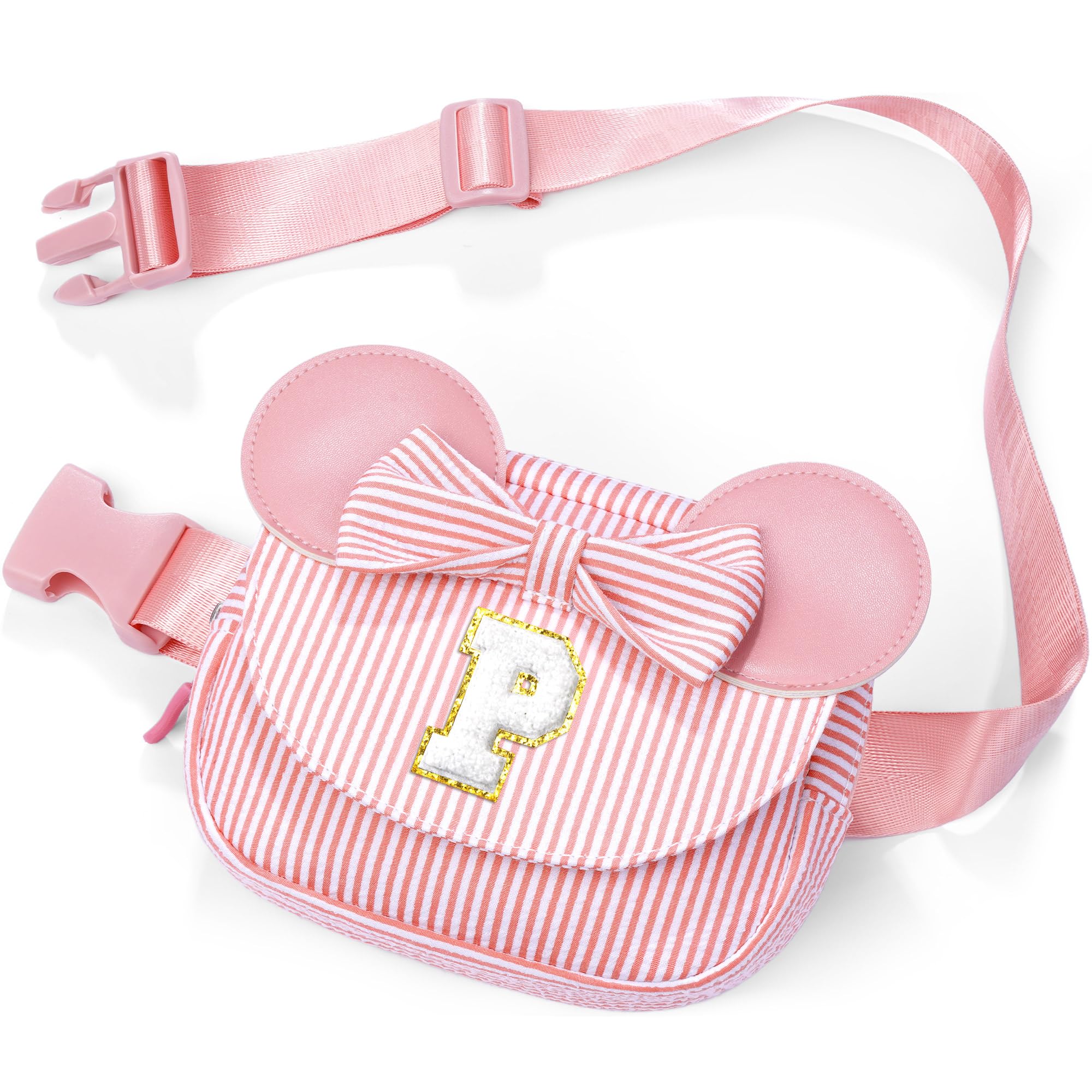 QLOVEA Daughter Gifts - Birthday Gifts for 3 4 5 6 7 8 9 10 11 12 13 Year Old Girls, Initial Fanny Pack Crossbody Bag Belt Bag Purse for Teen Girls