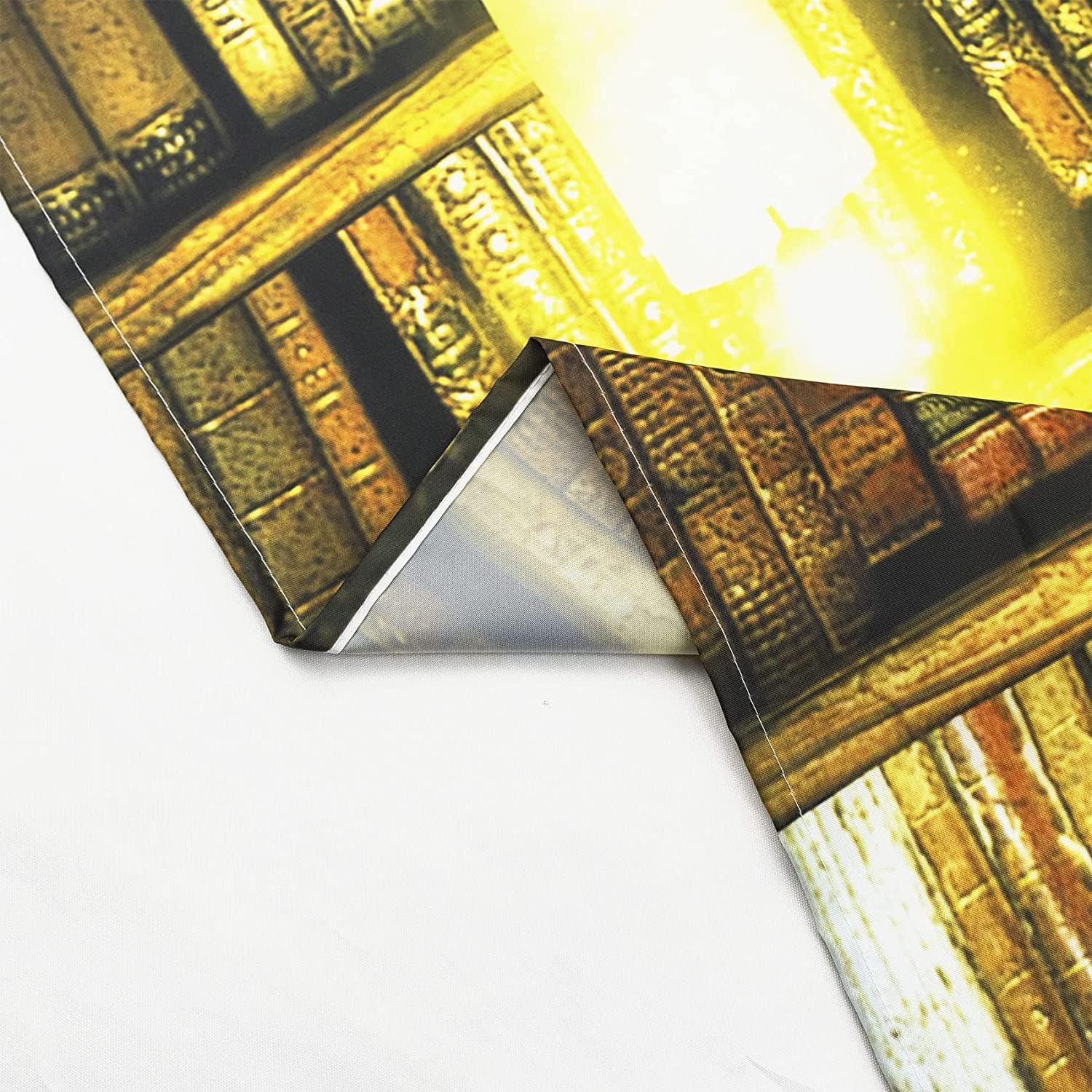 LB Witch's Wood Cabin Magic Book Shelf Flying Broom Shower Curtains for Bathroom, Magic Halloween Night Decor, 72 W x 78 L Extra Long Shower Curtain Set Waterproof