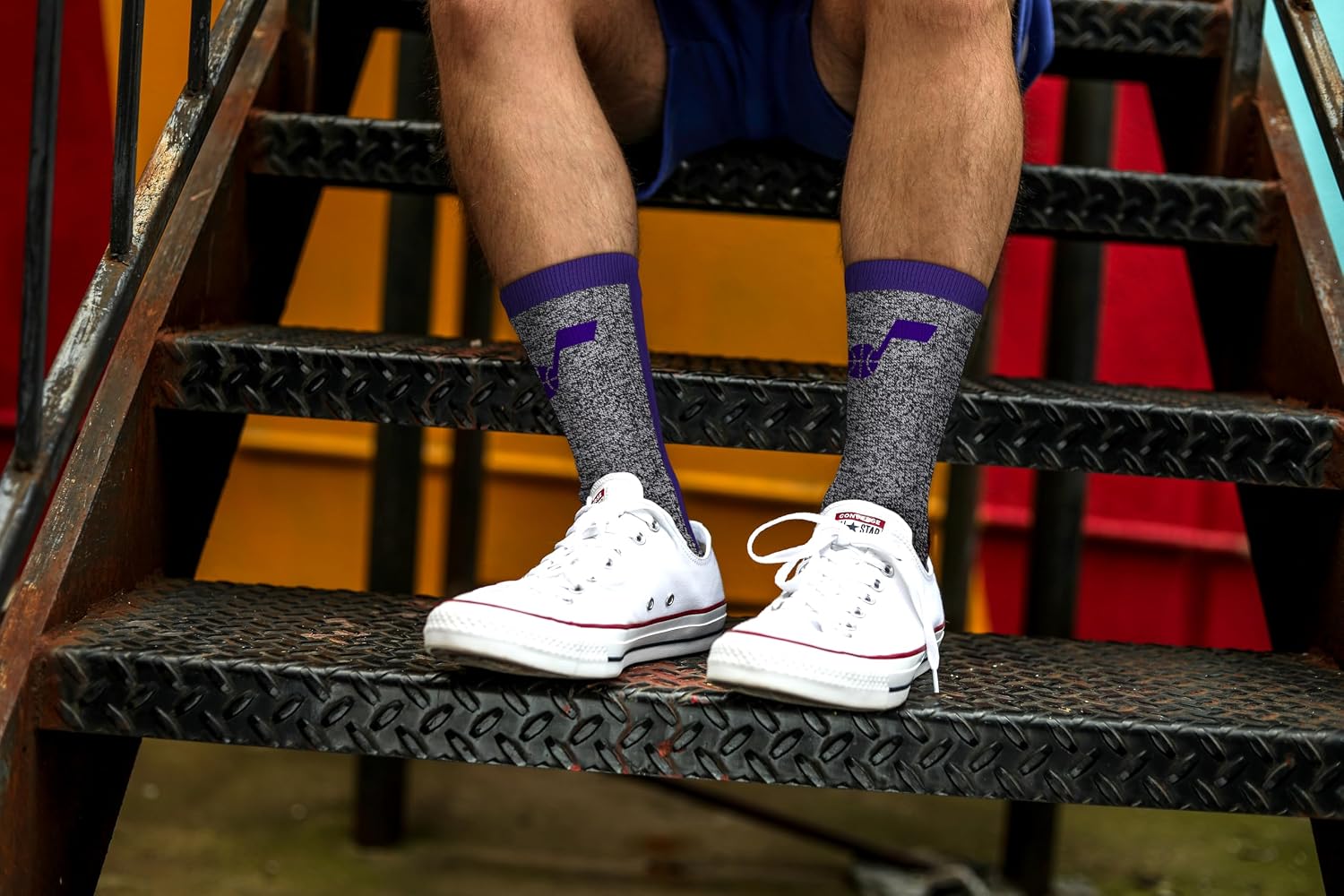 For Bare Feet Marble MVP Crew Sock NBA Large