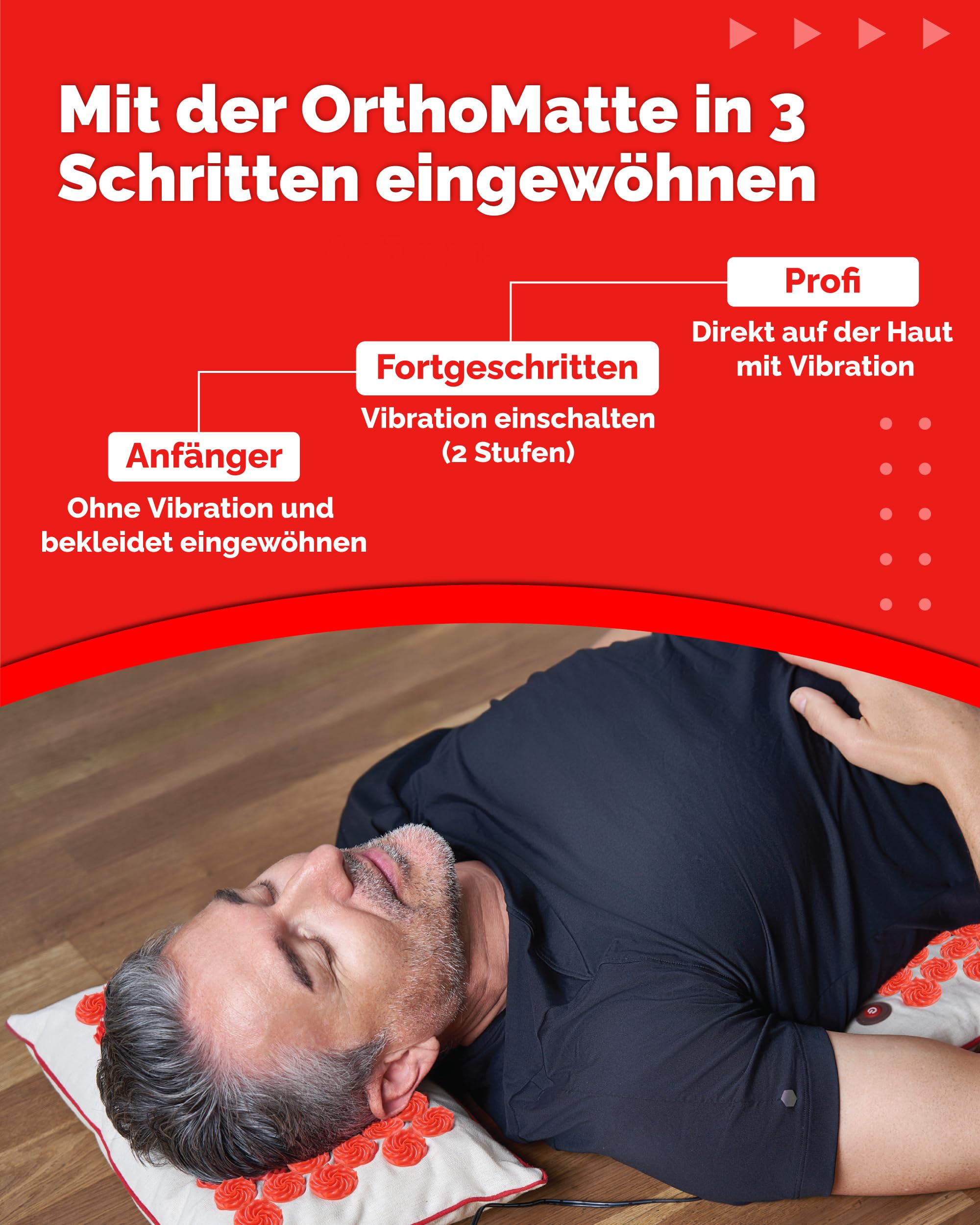 OrthoMatte | Akkupressur-Matte mit Vibrationsfunktion von OrthoMechanik