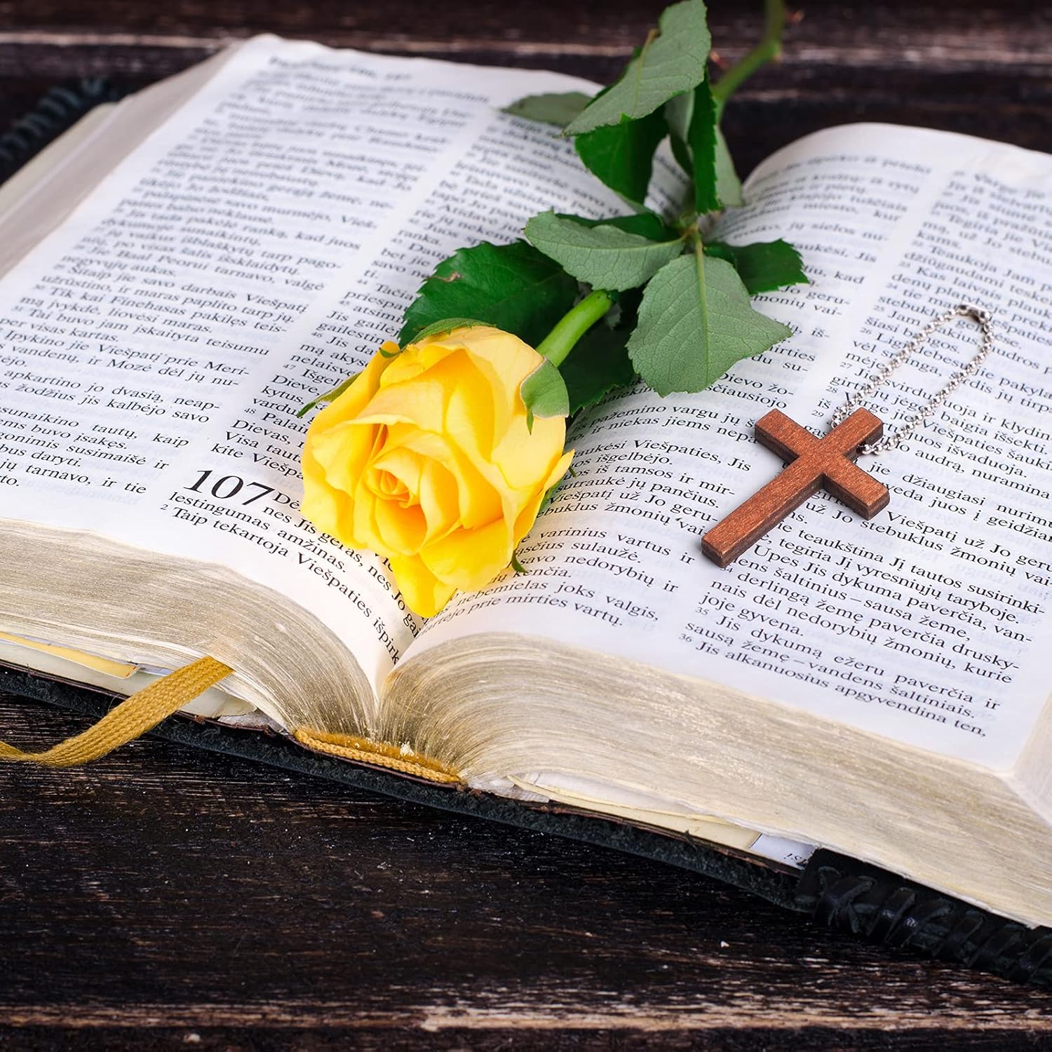 Miniatura 6 de Hicarer Dije de cruz de madera con dije de cruz de madera, adorno colgante para hombres, mujeres, bricolaje, collar, pulsera, aretes, joyería,