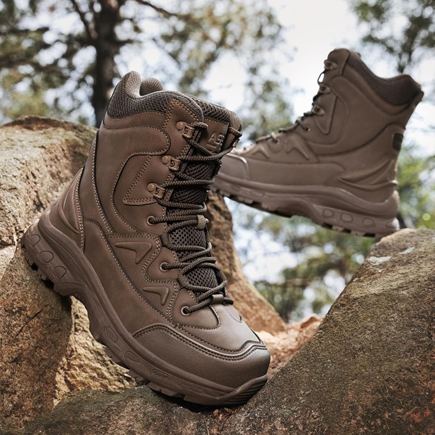 Women's Lightweight Tactical Work Boots Military Combat Motorcycle Boots 7 Inch Army Desert Jungle Hiking Boots