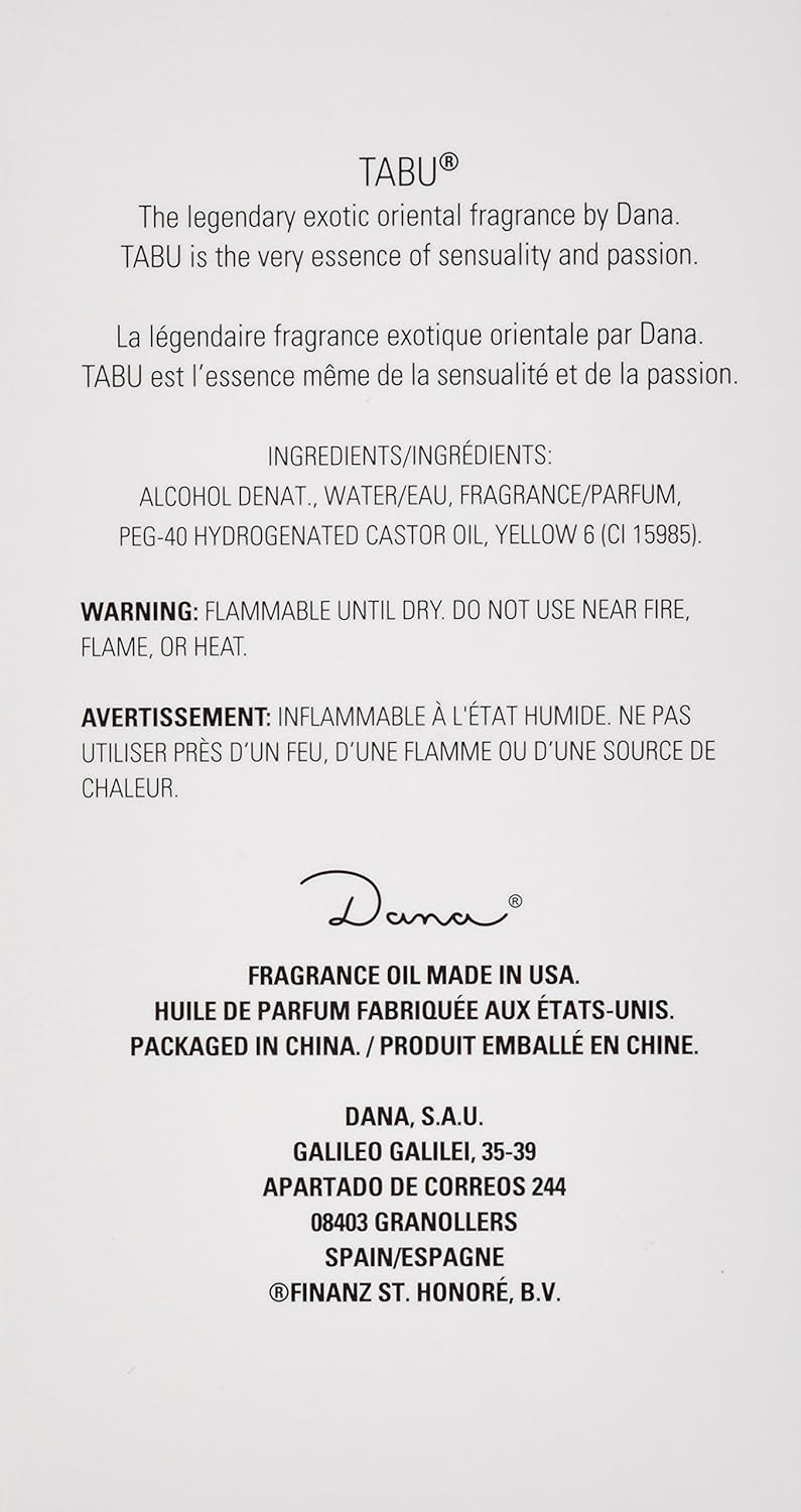 Dana Tabu Eau de Cologne Spray for Women, 3.4 Ounce - Image 2