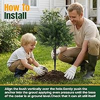 Vista 6 de Juego de 2 topiarios artificiales de ciprés de 24.5 pulgadas, arbustos resistentes a los rayos UV, topiario artificial para exteriores con estaca