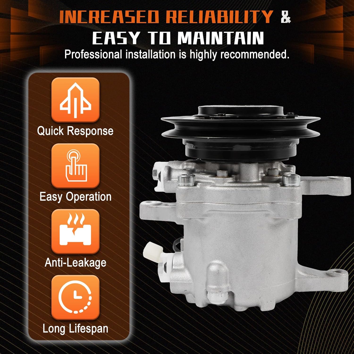 PANGOLIN AC Compressor fits for Kubota M108S SVO7E M5040 M8540 M9540 Tractor, Replace 3C581-97590 3C58197590 3C58150060