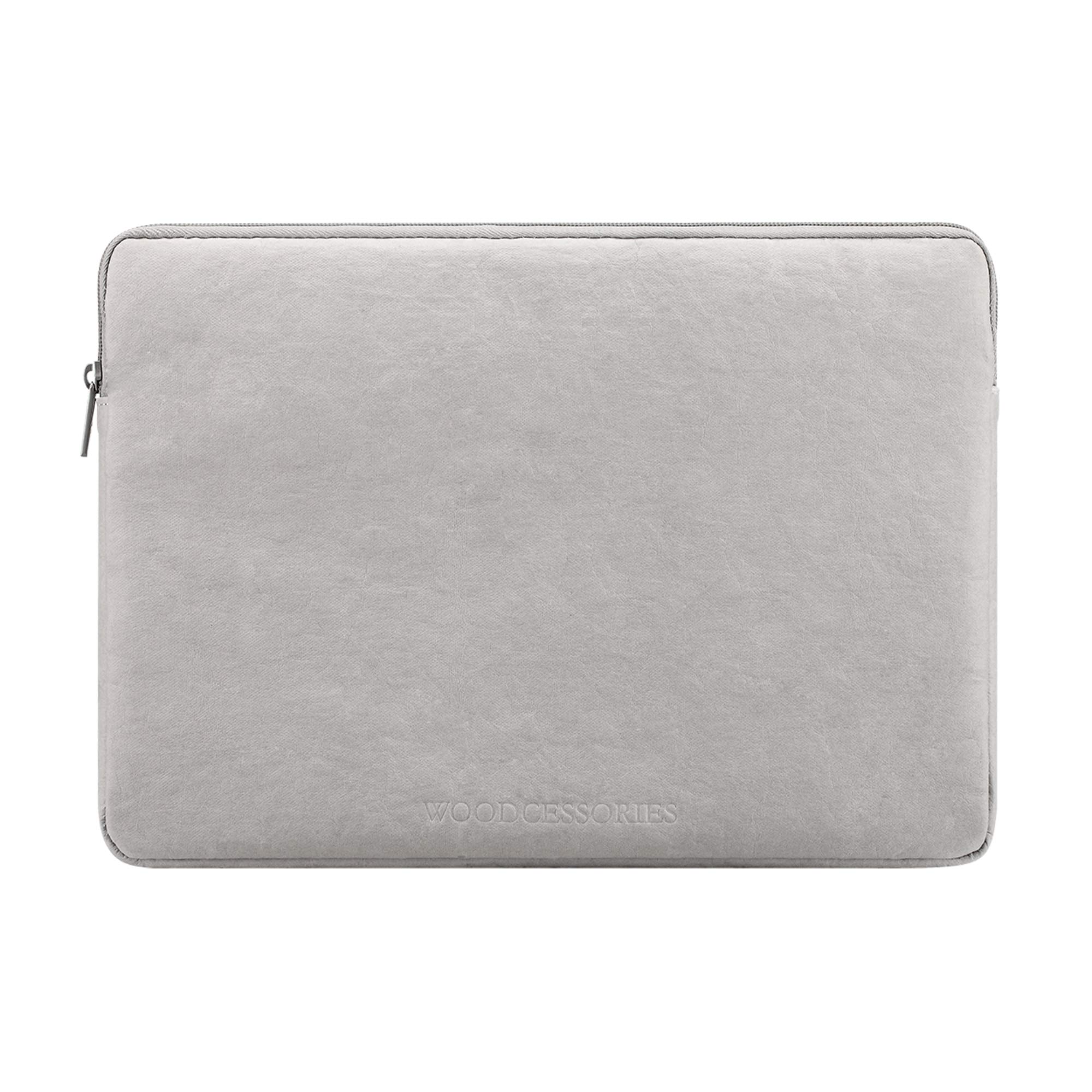 Woodcessories - Eco-Friendly Laptop Bag Compatible with MacBook 11 - 14 Inch Sleeve Gray - Made from Paper