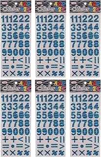 مجموعة ملصقات إسفنجية تعليمية للأطفال بأرقام إنجليزية 2440-10 من 3 ايه، لون فيروزي وأسود 2440-10 - 3A-5087-فيروزي وأسود 18