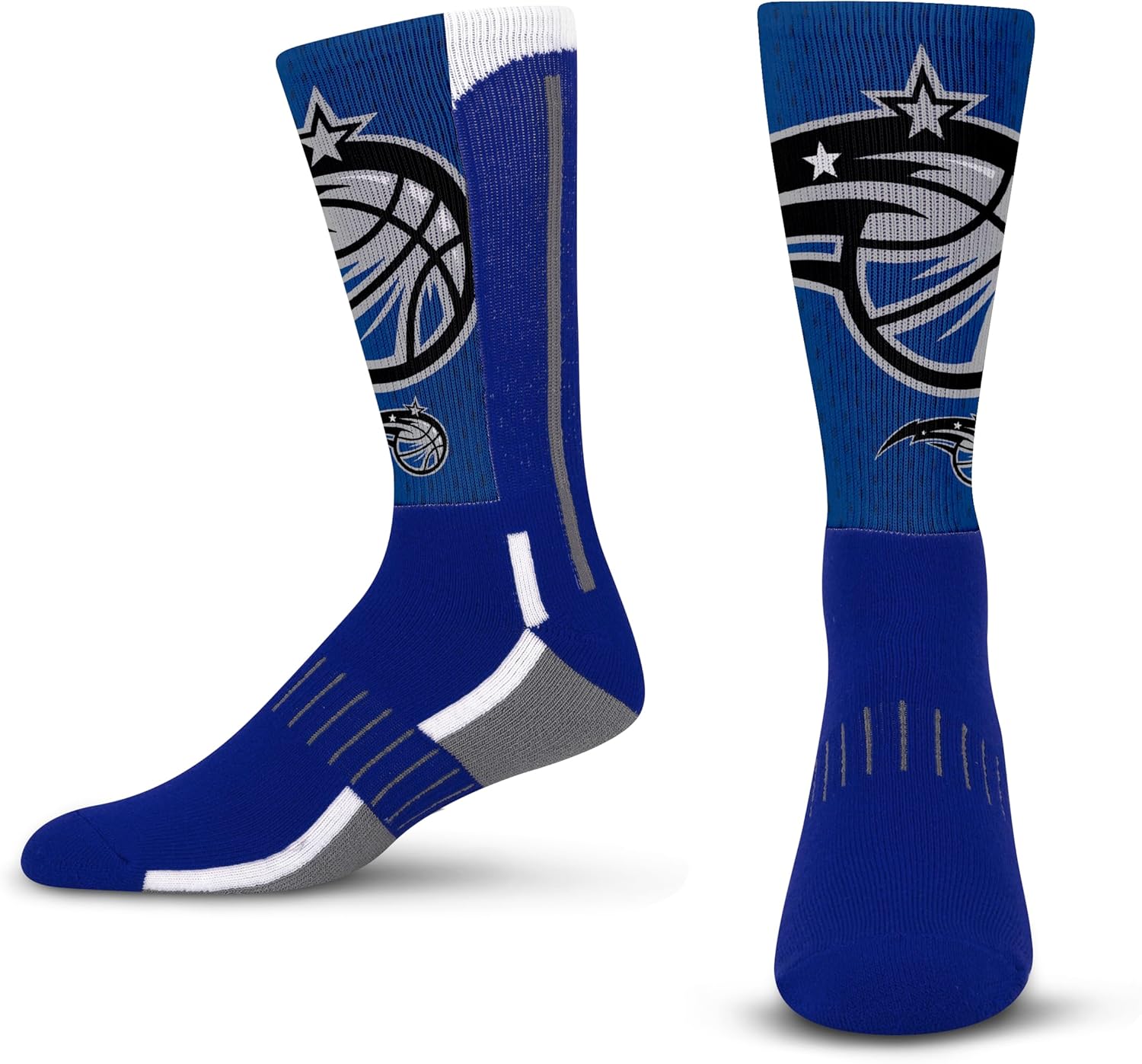 For Bare Feet NBA Unisex Kids Nba Logo Zoom Mesh Secondary Color Crew Sock Youth
