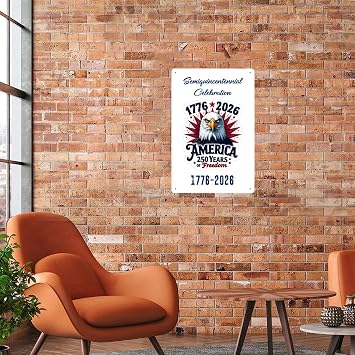 America 250 YEARS FREEDOM Of Freedom Metal Sign Decor Tin Painting for Home Decor Bar Garage Weather Resistant Metal Plaque (1776-2026)