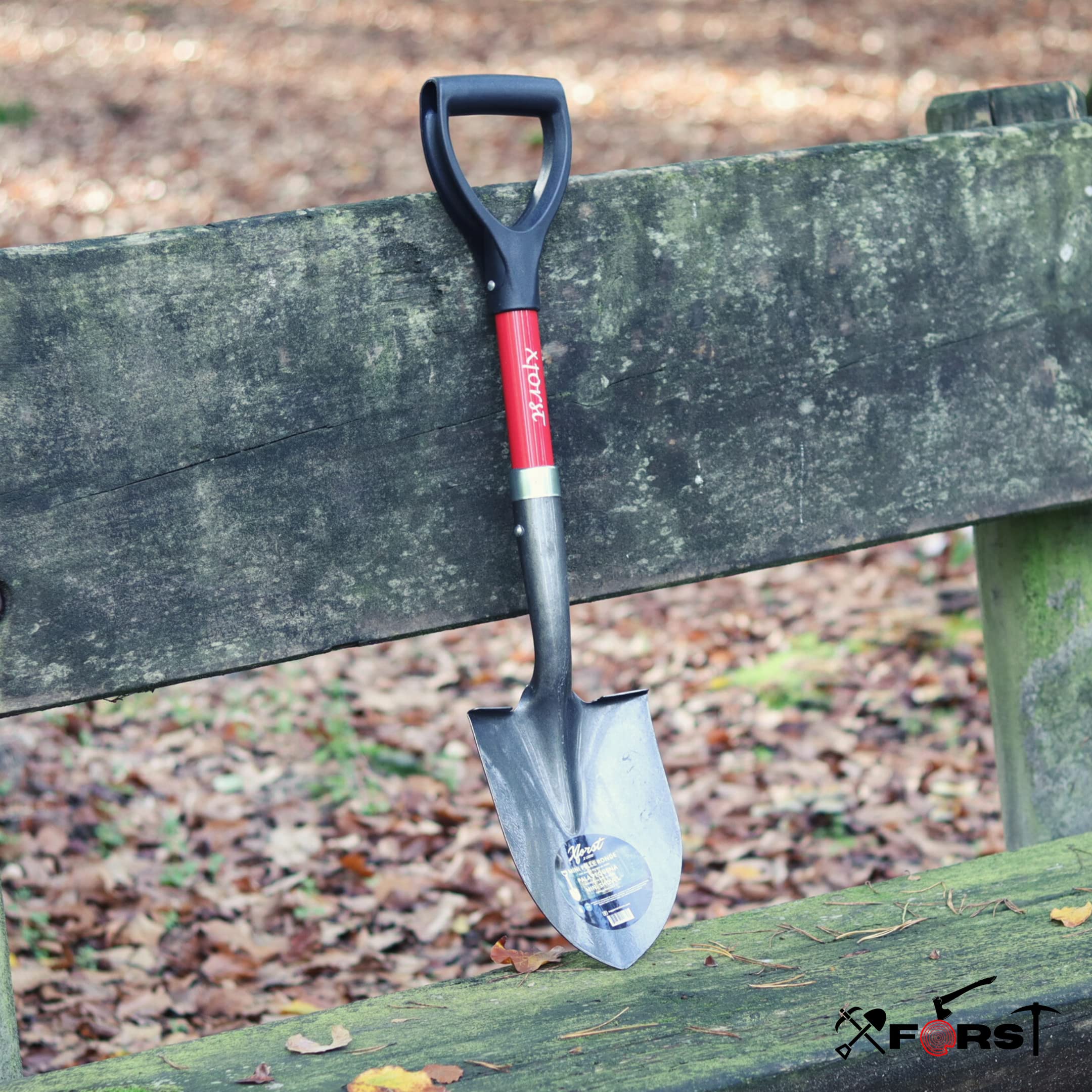 Xforst Set de Jardinage avec Pioche et Mini Pelle, avec des Manches en Fibre de Verre et têtes en Acier Forge. Idéale pour Le Jardinage et la Prospection. Modèle S800 + PF45N.