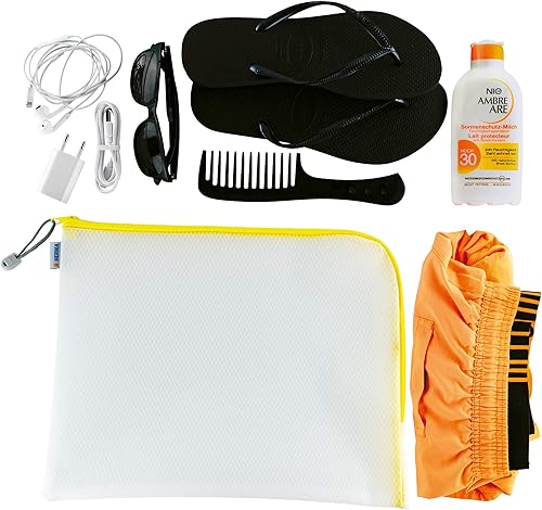 Miniatura 9 de HERMA 20012 - Neceser con cremallera A5, transparente (10.2 x 7.9 in), pequeña bolsa de viaje con cremallera para cosméticos, líquidos, maquillaje,