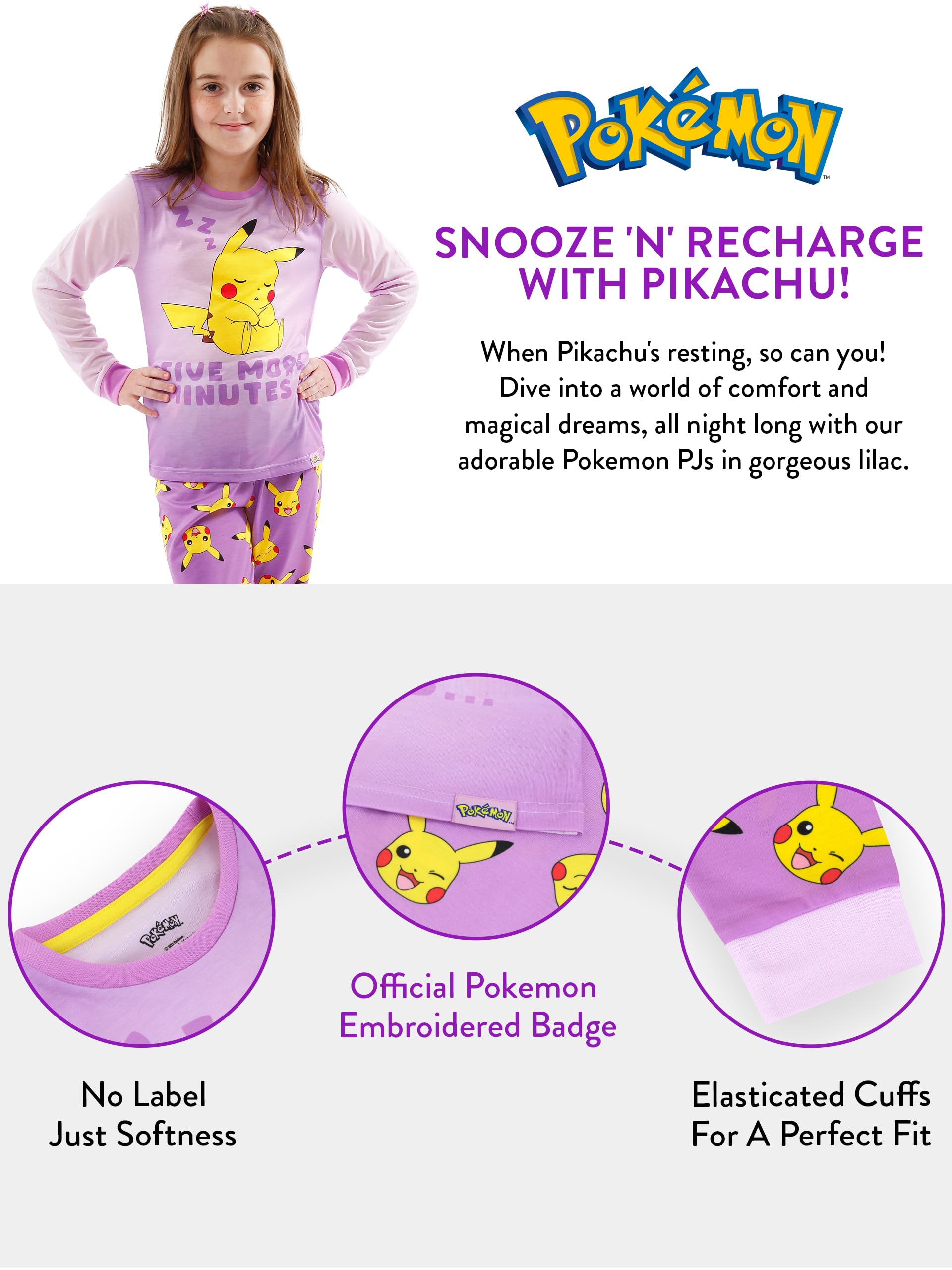 Dziewczęce Piżamy Pokémon | Piżamy Pikachu | Piżamy Pikachu dla Dziewczynek | Oficjalna Gadżeteria