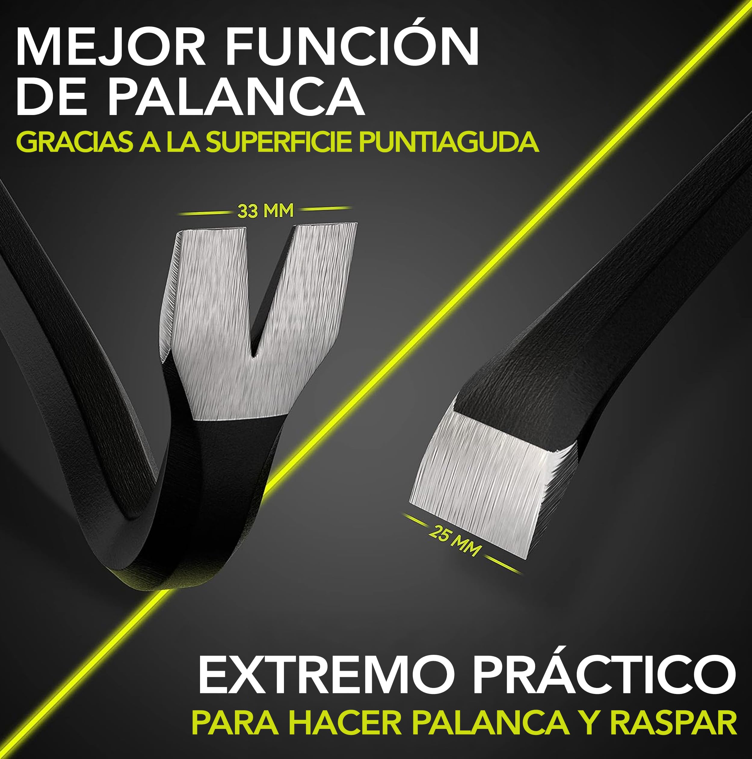 Barra de clavos de primera calidad | 800 x 18 mm | palanca de acero especial, palanca, barra de cincel, palanca herramienta, pata de cabra, pata de cabra herramienta