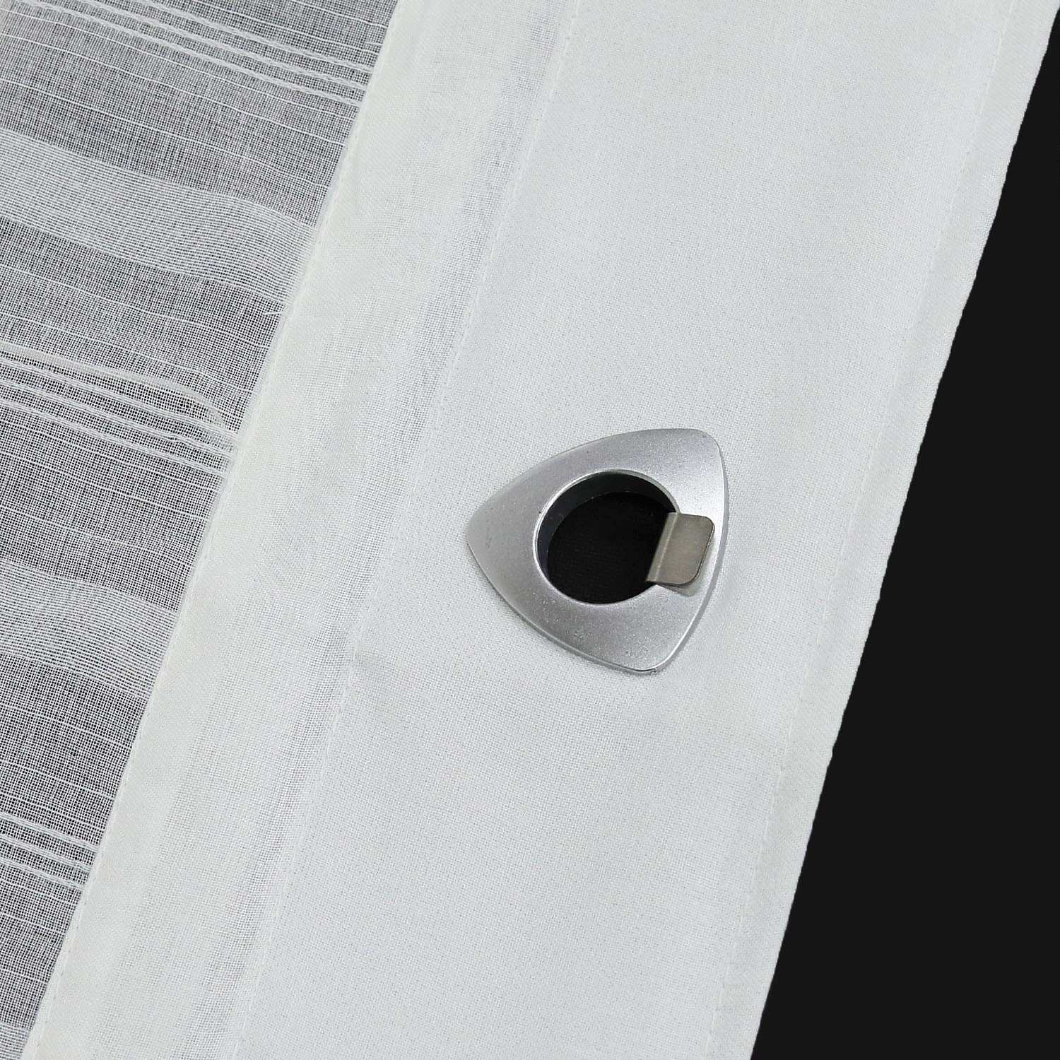 Joyswahl Store Bateau Ursel à Oeillets avec Belles Bandes Longitudinales sans Perçage LxH 140x140cm 1 Pièce