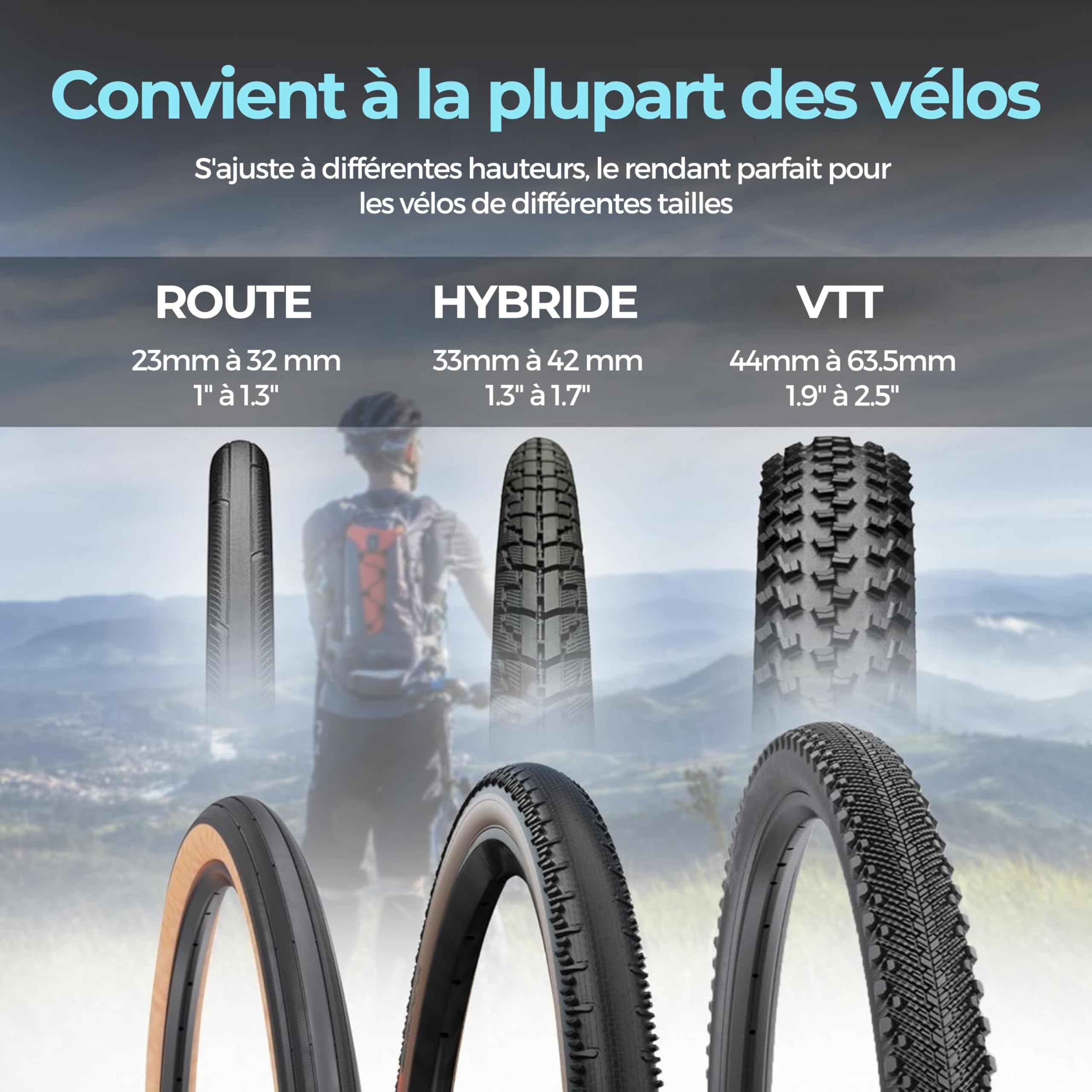 Bike Nook Acier Support de vélo Fixe Portable avec Hauteur réglable Gain de Place pour l’intérieur