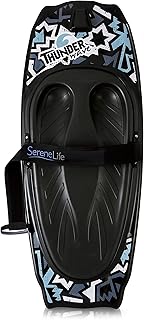 SereneLife Water Sport Kneeboard with Hook for Kids & Adults, Kneeboard with Strap for Boating, Waterboarding, Kneeling Boogie Boarding, Knee Surfing, (SLKB10)