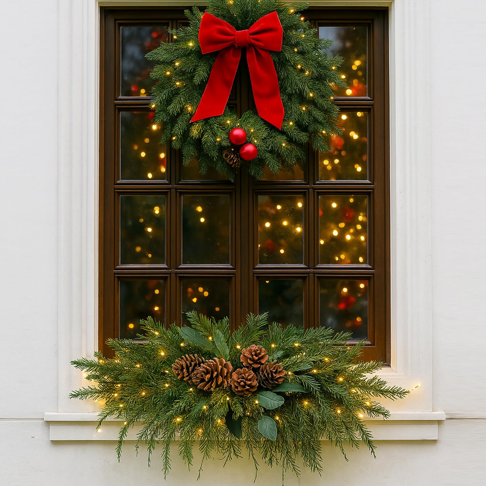 Amazon.com: Yalikop 24.5 inch Christmas Swags with Light