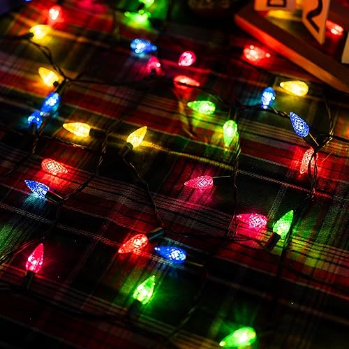Miniatura 5 de TW SHINE C6 - Guirnalda de luces de Navidad, 200 LED de 66 pies, 8 modos, impermeable, conectable, multicolor