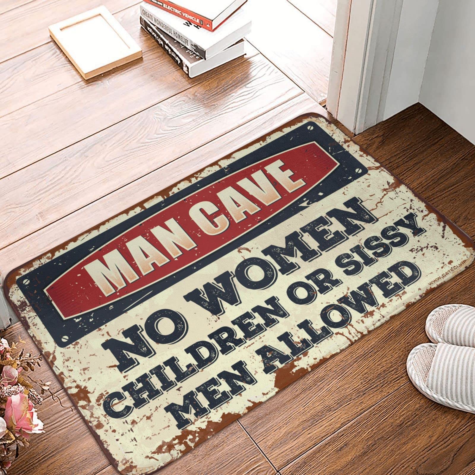 Tapis de bienvenue pour porte d'entrée extérieure antidérapant et déco automne patio 65x90