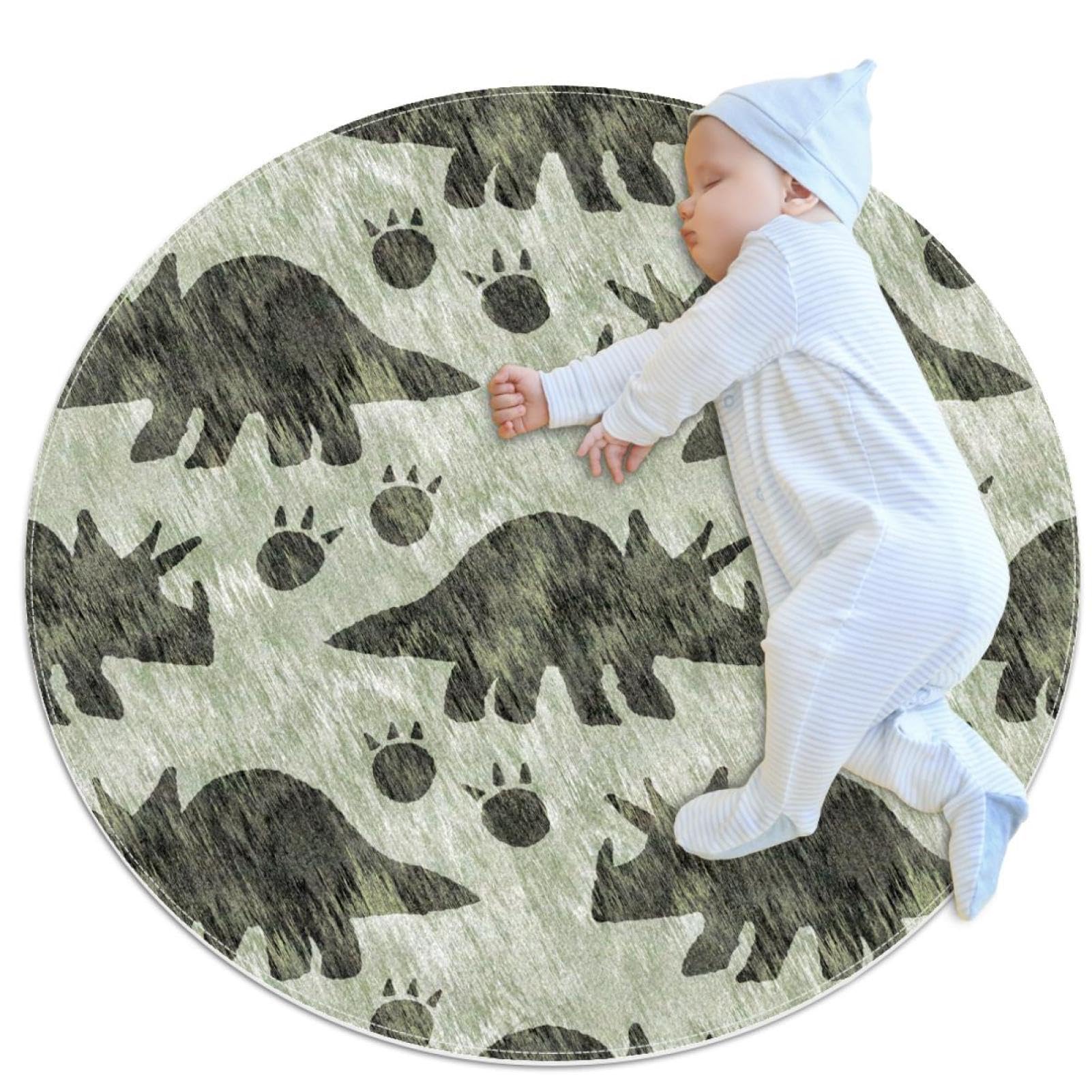 Tapis de salle de bain antidérapant rond 1m pour sécuriser le sol de la chambre d'enfant