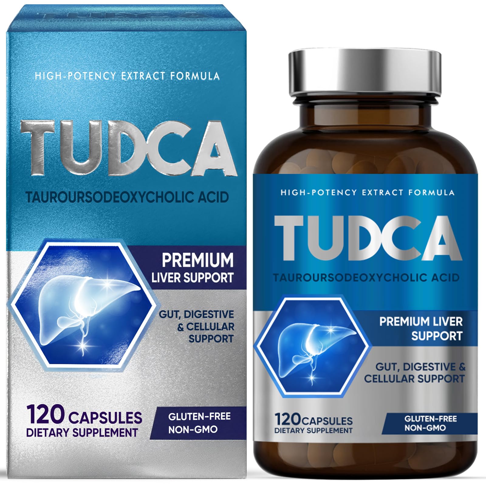 TUDCA Kapseln 2000 mg – 120 Vegane Kapseln – Tauroursodeoxycholsäure Supplement für Leber Unterstützung, Bile Flow & Detox – Hochdosiert Liver Support
