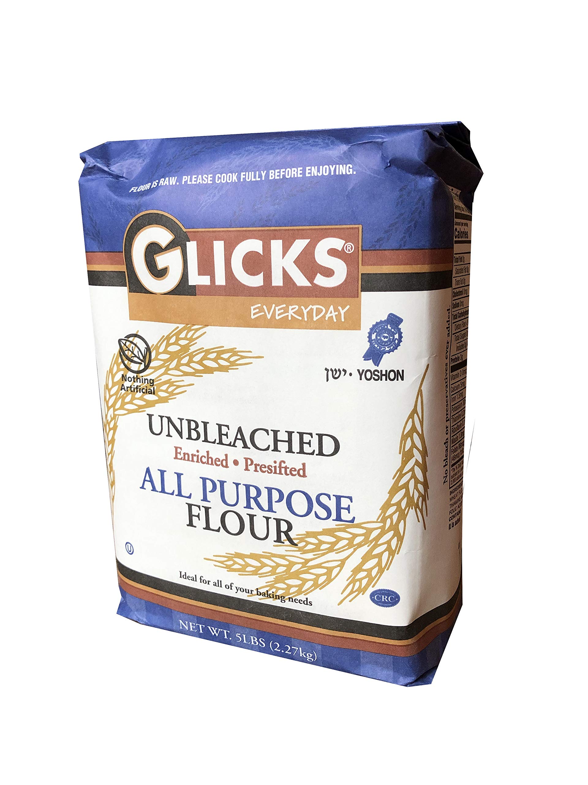 Glicks Presifted Enriched All Purpose Flour (5 Pounds), No Preservatives or Bleach, Certified Kosher