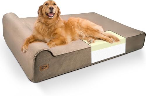 Sytopia XXL 35D Memory Foam Dog Bed 50x34x7 Orthopedic Couch for Extra Large Dogs up to 150 lbs, Washable Cover Sytopia XXL 35D Memory Foam Dog Bed 50x34x7 Orthopedic Couch for Extra Large Dogs up to 150 lbs, Washable Cover