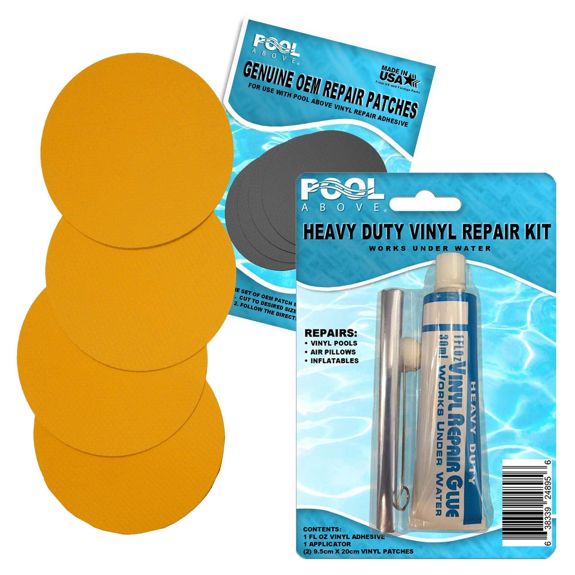Repair Kit for Easy Set, Fast Set, Frame Set Pool Liner | Vinyl Patches and Glue
