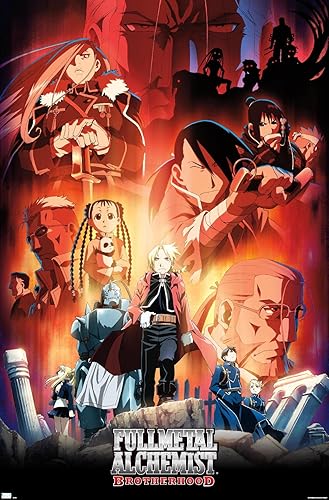 Trends International Fullmetal Alchemist Brotherhood - Póster de pared Key Art 5, 22.37 x 34.00 pulgadas, versión sin marco