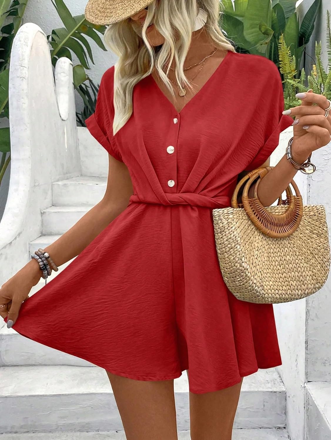 Monos De Vestir Mujer Elegantes Mono Corto De Mujer Roskiky