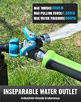 Vista 8 de RAINPOINT Divisor de manguera de jardín, divisor de espiga en Y de manguera de agua resistente de 2 vías con válvulas de cierre, divisor de grifo