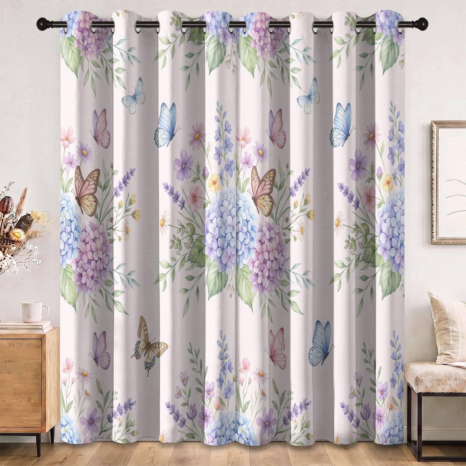 Verdunklungsvorhänge 2er H260 x B140 cm, Hellrosa Blickdicht Gardinen