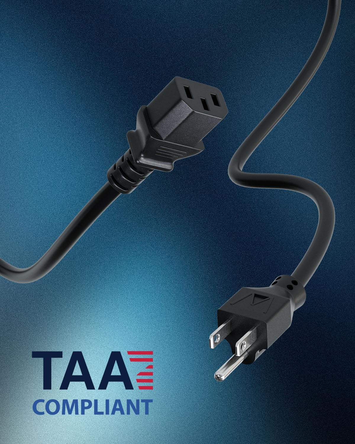 C2G 6FT Premium Replacement AC Power Cord - Durable Power Cable for TV, Computer, Monitor, Appliance & More (24240), Pack of 1