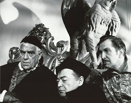 Boris Karloff, Peter Lorre & Vincent Price 8x10 The Raven Photo