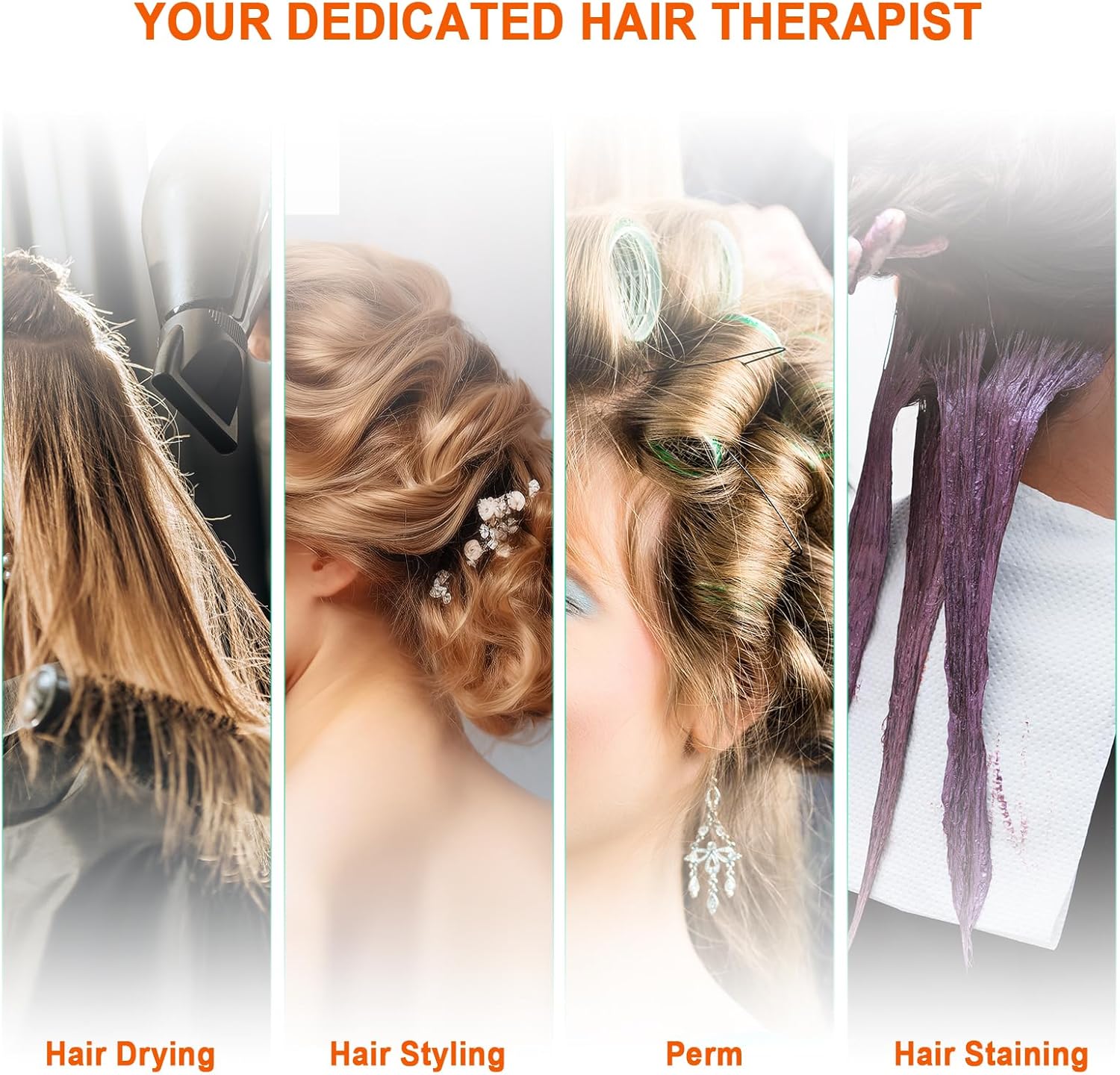 Elitzia Ionic 1000W Professional Hooded Hair Dryer Salon Standard Hair Drying Machine Versatile Styling 8 Mode Operation Heating Device for Home and Salon ET1717B (Black Five Legs - Image 8