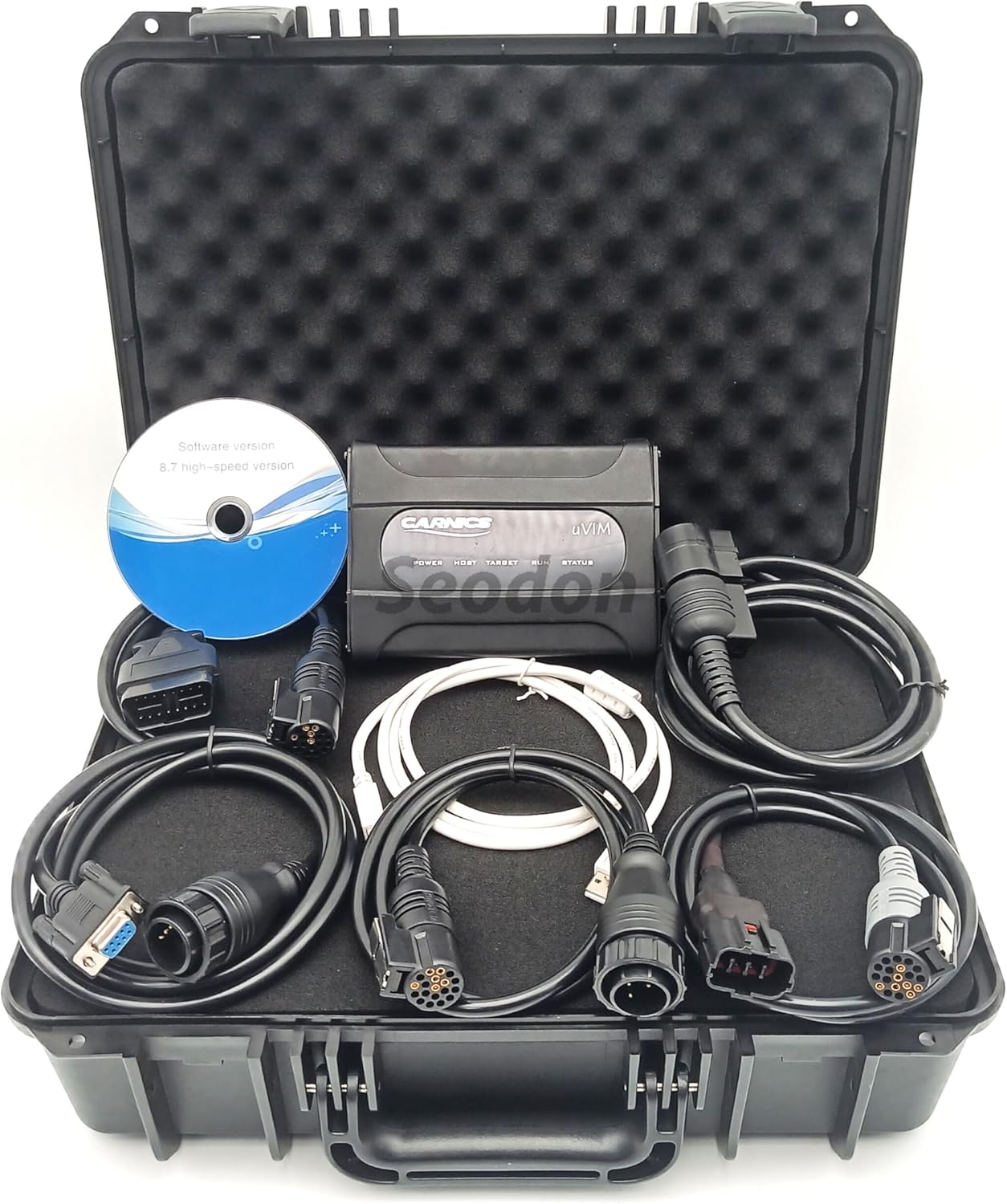 Diagnostic for DOOSAN uvim Diesel Engine Scanner kit Heavy Duty Communication Interface Forklift Excavator Loader Diagnostic Tool (Adapter with 2023 Software + 6pin Cable)