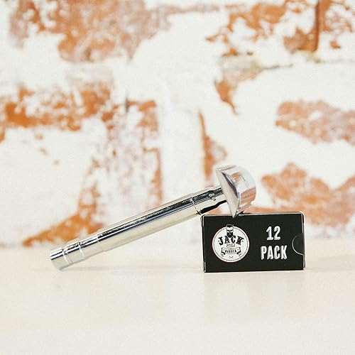 Miniatura 2 de Cuchillas de afeitar de seguridad de doble filo, acero inoxidable, paquete de 12, para todo tipo de piel, afeitado suave