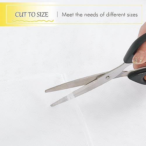 Miniatura 6 de NICETOWN 2 paneles de cortinas de mosquitera impermeables para porche, patio, cenador, pérgola, cortinas de tul transparente con bolsillo para